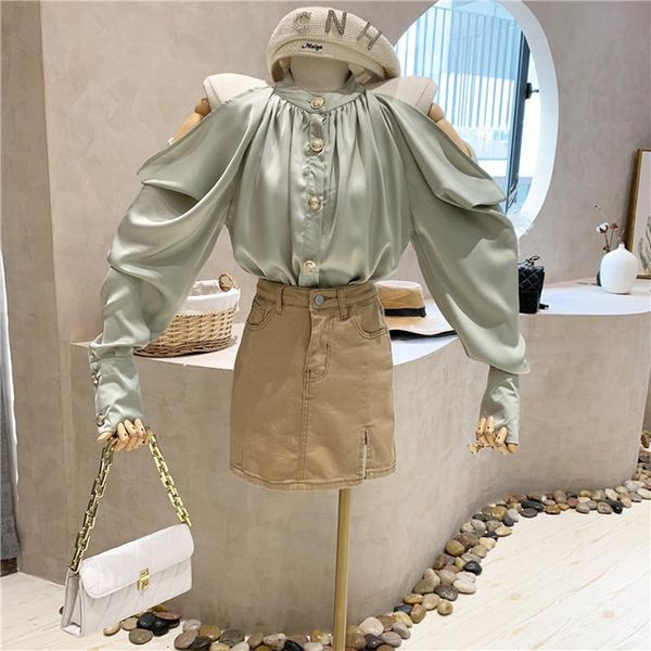 women's tracksuits niche design clothing summer 2021 long sleeve off shoulder shirt + high waist denim pantskirt two piece set, Gray
women's tracksuits niche design clothing summer 2021 long sleeve off shoulder shirt + high waist denim pantskirt two piece set, Gray