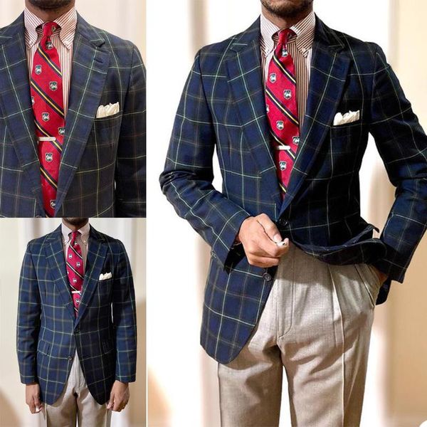 one piece plaid men suits modern british style custom made handsome casual cotton formal business jacket men's & blazers, White;black
one piece plaid men suits modern british style custom made handsome casual cotton formal business jacket men's & blazers, White;black