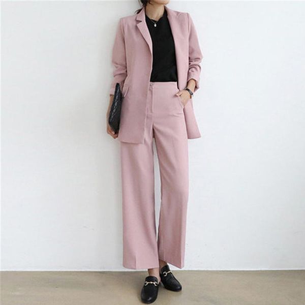 spring and autumn women's blazer pants loose ladies office suit elegant jacket two-piece slim cropped trousers two piece, White
spring and autumn women's blazer pants loose ladies office suit elegant jacket two-piece slim cropped trousers two piece, White