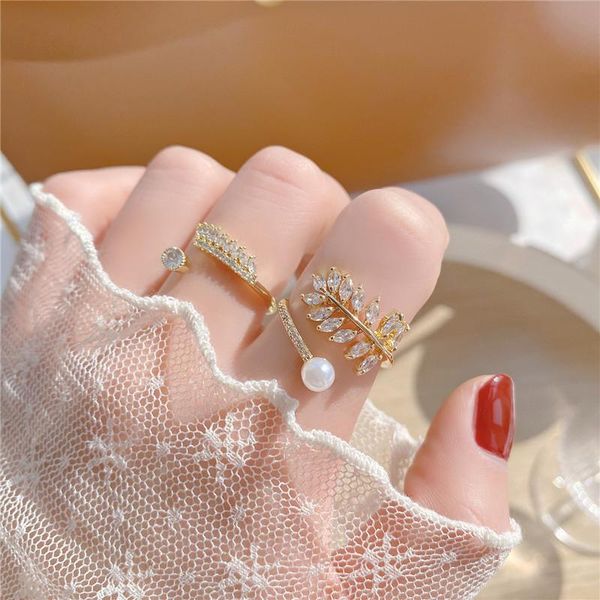 korean fashion original zircon pearl leaf feather rings for woman crystal knuckle ring party jewelry accessories wholesale cluster, Golden;silver
korean fashion original zircon pearl leaf feather rings for woman crystal knuckle ring party jewelry accessories wholesale cluster, Golden;silver