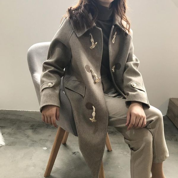 women's wool & blends eorutciz winter fashion long coat women oversize warm jacket vintage autumn casual pocket outerwear lm1058, Black
women's wool & blends eorutciz winter fashion long coat women oversize warm jacket vintage autumn casual pocket outerwear lm1058, Black