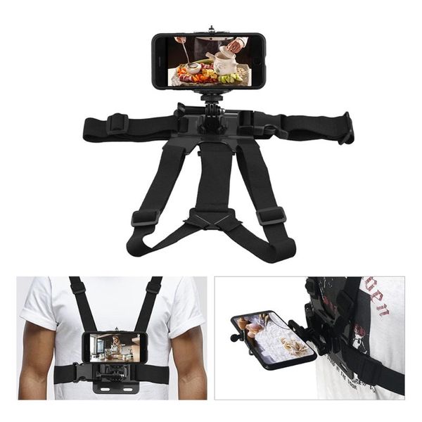 adjustable phone chest clip holder vlog po camera harness belt strap mount mobile cell mounts & holders
adjustable phone chest clip holder vlog po camera harness belt strap mount mobile cell mounts & holders