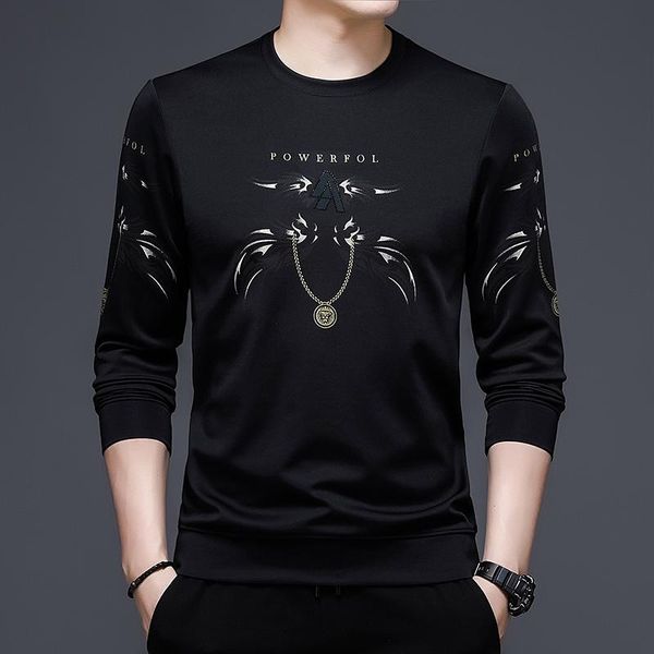 men's t-shirts fashion black t shirt men 2021 autumn long sleeve mens casual regular fit o-neck clothing, White;black
men's t-shirts fashion black t shirt men 2021 autumn long sleeve mens casual regular fit o-neck clothing, White;black