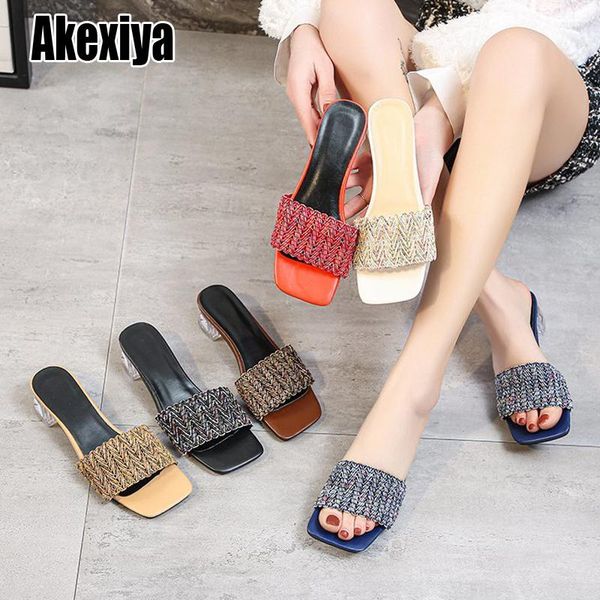women sandals transparent ladies high heel slippers open toes thick fashion female slides summer shoes plus size 44, Black
women sandals transparent ladies high heel slippers open toes thick fashion female slides summer shoes plus size 44, Black