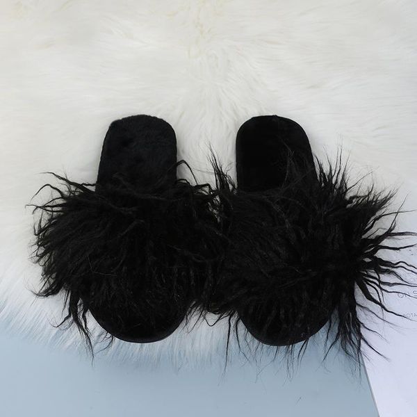 slippers fluffy fur for women furry raccoon hair slides covers toes luxury plush sandals ladies outdoor fashion flip flops, Black
slippers fluffy fur for women furry raccoon hair slides covers toes luxury plush sandals ladies outdoor fashion flip flops, Black