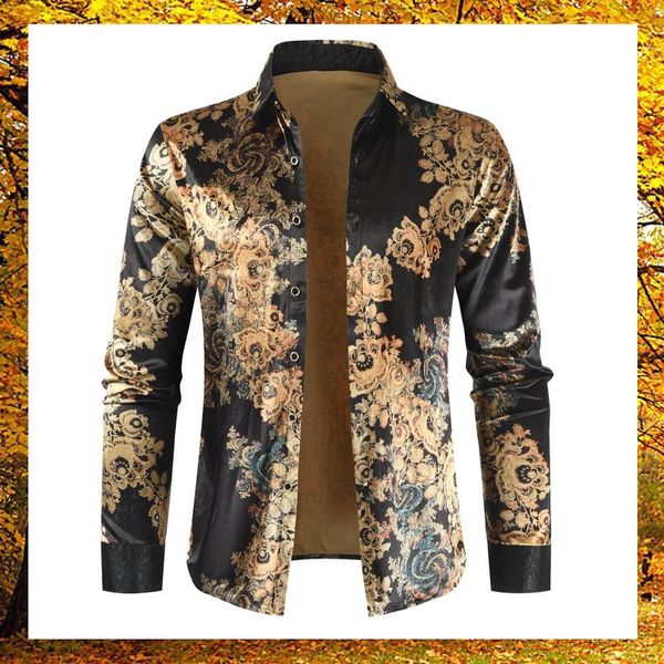 men's casual shirts men autumn winter turn-down collar pleuche fashion printing long sleeve button blouses, White;black
men's casual shirts men autumn winter turn-down collar pleuche fashion printing long sleeve button blouses, White;black