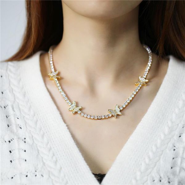 chains hip hop 4mm iced out tennis chain with butterfly pendant cubic zirconia stones necklace men white gold plated jewelry, Silver
chains hip hop 4mm iced out tennis chain with butterfly pendant cubic zirconia stones necklace men white gold plated jewelry, Silver