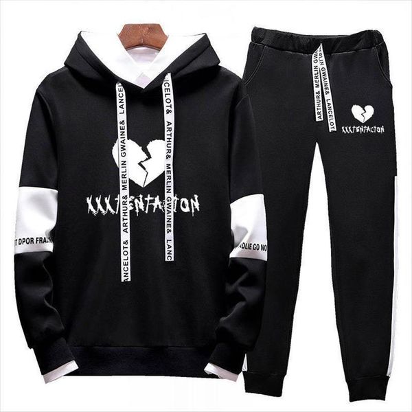 sweatshirt set rapper mens tracksuits xxxtentacion print hoodie pants spring and autumn fashion casual streetwear, Gray
sweatshirt set rapper mens tracksuits xxxtentacion print hoodie pants spring and autumn fashion casual streetwear, Gray