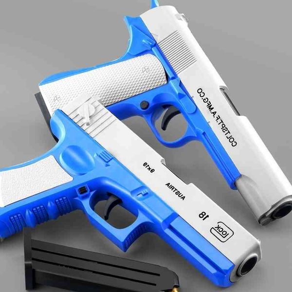 015265shell throwing glock g18 soft bullet m1911 can launch children's toy hand, small gun props, boy eating chicken model
015265shell throwing glock g18 soft bullet m1911 can launch children's toy hand, small gun props, boy eating chicken model