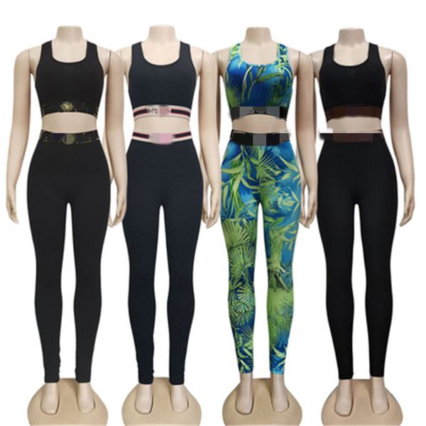 womens solid color skinny tracksuits fashion trend sleeveless sling vest trousers yoga suits designer female sports casual 2pcs sets j2377, Gray
womens solid color skinny tracksuits fashion trend sleeveless sling vest trousers yoga suits designer female sports casual 2pcs sets j2377, Gray