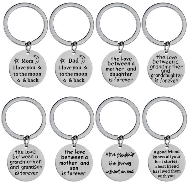keychains stainless steel family series keyring gift mom dad daughter son grandmother keychain key ring friend friendship chain, Silver
keychains stainless steel family series keyring gift mom dad daughter son grandmother keychain key ring friend friendship chain, Silver