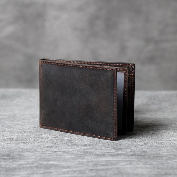 card holders retro simple men's genuine leather short bag first layer cowhide driver's license multi-card id, Brown;gray
card holders retro simple men's genuine leather short bag first layer cowhide driver's license multi-card id, Brown;gray