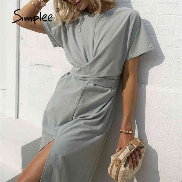 cotton knotted straight women dress casual o neck chic split elegant green loose short sleeve ladies midi 210623, Black;gray
cotton knotted straight women dress casual o neck chic split elegant green loose short sleeve ladies midi 210623, Black;gray