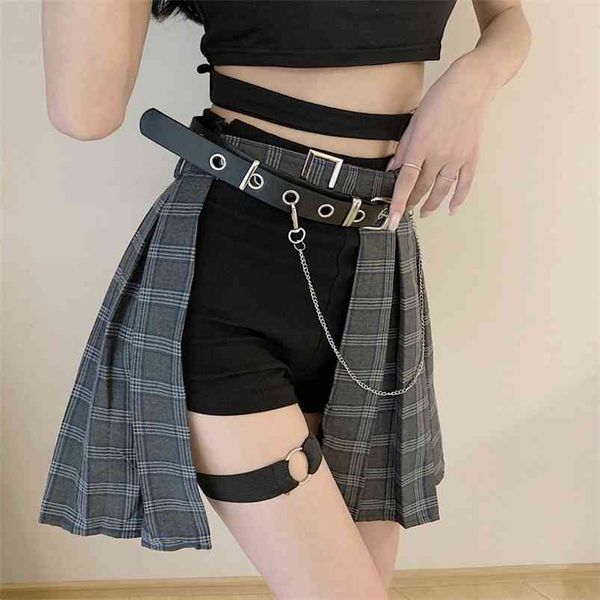 gothic style plaid irregular skirt asymmetrical high waist pleated mini skirts female punk skirt 210721, Black
gothic style plaid irregular skirt asymmetrical high waist pleated mini skirts female punk skirt 210721, Black
