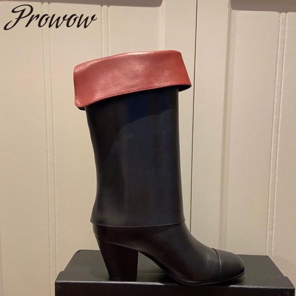 boots ollymurs genuine leather round toe slip on runway fashion thick heel high women winter zapatos mujer, Black
boots ollymurs genuine leather round toe slip on runway fashion thick heel high women winter zapatos mujer, Black