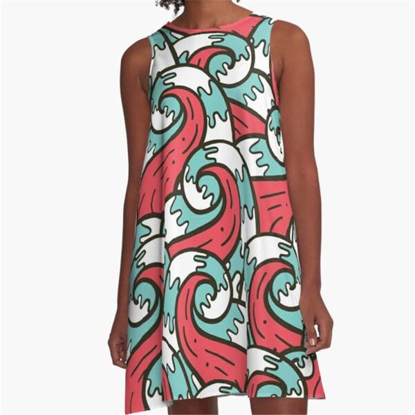 casual dresses fashion women summer doodle sea waves printed a-line boho dress for harajuku ladies mini short beach, Black;gray
casual dresses fashion women summer doodle sea waves printed a-line boho dress for harajuku ladies mini short beach, Black;gray