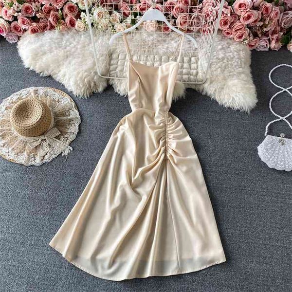 spring summer vintage solid dress a line slash neck spaghetti strap high waist mid-calf women dresses 210430, Black;gray
spring summer vintage solid dress a line slash neck spaghetti strap high waist mid-calf women dresses 210430, Black;gray