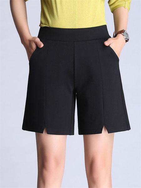 short high breeches big female loosey black suit five elastic stitches waist wide leg pants summer office lady shorts k334 ig6v, White;black
short high breeches big female loosey black suit five elastic stitches waist wide leg pants summer office lady shorts k334 ig6v, White;black