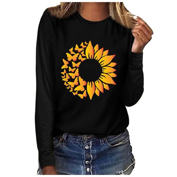 women's t-shirt butterfly printed womens casual long sleeved ladies loose fashion femme magliette donna women tshirt, White
women's t-shirt butterfly printed womens casual long sleeved ladies loose fashion femme magliette donna women tshirt, White