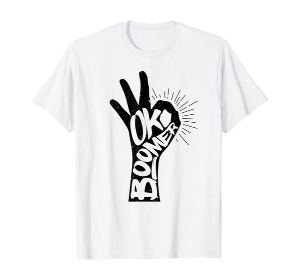ok boomer funny meme hand gesture for millennials and gen z t-shirt, White;black
ok boomer funny meme hand gesture for millennials and gen z t-shirt, White;black
