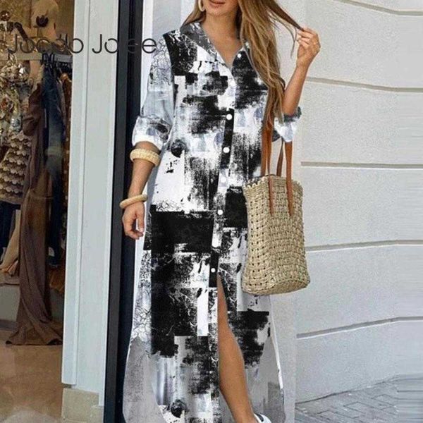 jocoo jolee women summer printing split vintage blouse long sleeve dress casual elegant pocket buttons polo neck 210619, Black;gray
jocoo jolee women summer printing split vintage blouse long sleeve dress casual elegant pocket buttons polo neck 210619, Black;gray