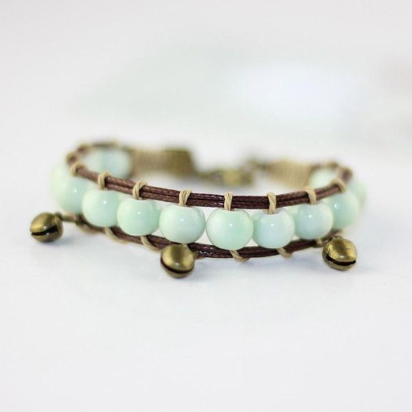 charm bracelets fashion delicate hand-woven ceramic beads bracelet originality chinese style little bell adorn article, Golden;silver
charm bracelets fashion delicate hand-woven ceramic beads bracelet originality chinese style little bell adorn article, Golden;silver
