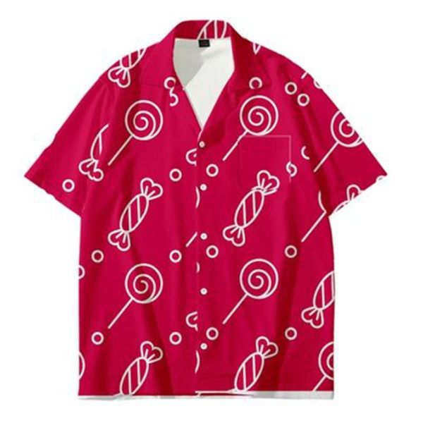 mens sweets shirt fashion trend 3d digital candy printing short sleeve clothing designer male cardigan thin loose casual shirts, White;black
mens sweets shirt fashion trend 3d digital candy printing short sleeve clothing designer male cardigan thin loose casual shirts, White;black