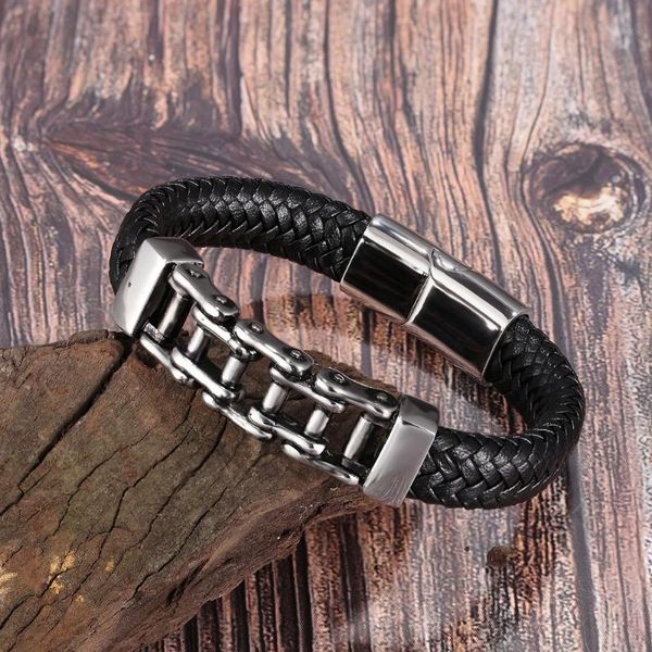 charm bracelets megin d punk personality simple genuine leather titanium steel for men women couple friend fashion design gift jewelry, Golden;silver
charm bracelets megin d punk personality simple genuine leather titanium steel for men women couple friend fashion design gift jewelry, Golden;silver