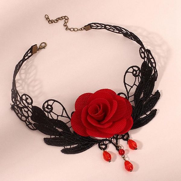 pendant necklaces gothic chokers red rose crystal black lace necklace choker vintage women bride wholesale party jewelry girl, Silver
pendant necklaces gothic chokers red rose crystal black lace necklace choker vintage women bride wholesale party jewelry girl, Silver