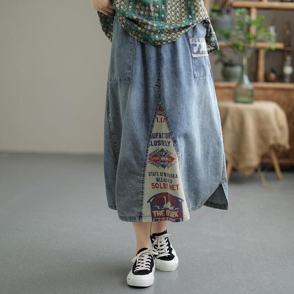 skirts women denim summer vintage loose washed bleached patchwork letter pockets female fashion skirt, Black
skirts women denim summer vintage loose washed bleached patchwork letter pockets female fashion skirt, Black