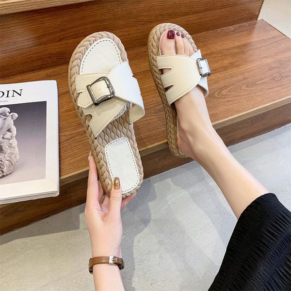 slippers women buckle female open toe shoes woman knitted hollow out flat ladies summer beach classic footwear, Black
slippers women buckle female open toe shoes woman knitted hollow out flat ladies summer beach classic footwear, Black