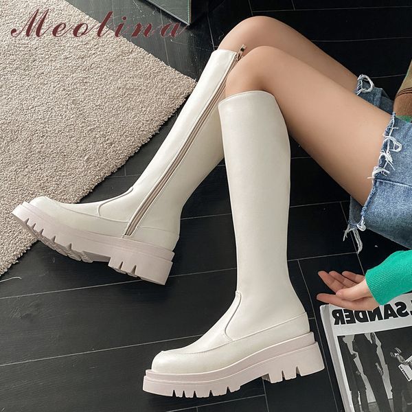 meotina women boots platform high heel long boots zipper chunky heels knee high boots round toe ladies shoes autumn winter 43 210520, Black
meotina women boots platform high heel long boots zipper chunky heels knee high boots round toe ladies shoes autumn winter 43 210520, Black