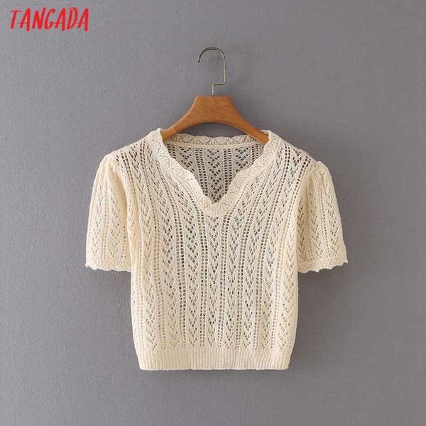 tangada women summer hollow out sweater short sleeve v neck ladies knitted jumper 7y18 210609, White;black
tangada women summer hollow out sweater short sleeve v neck ladies knitted jumper 7y18 210609, White;black