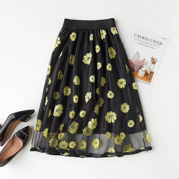 skirts 2021 korean summer women muslin print skirt fashion fairy elegant slim a-line high waist elastic band mesh 10 styles, Black
skirts 2021 korean summer women muslin print skirt fashion fairy elegant slim a-line high waist elastic band mesh 10 styles, Black