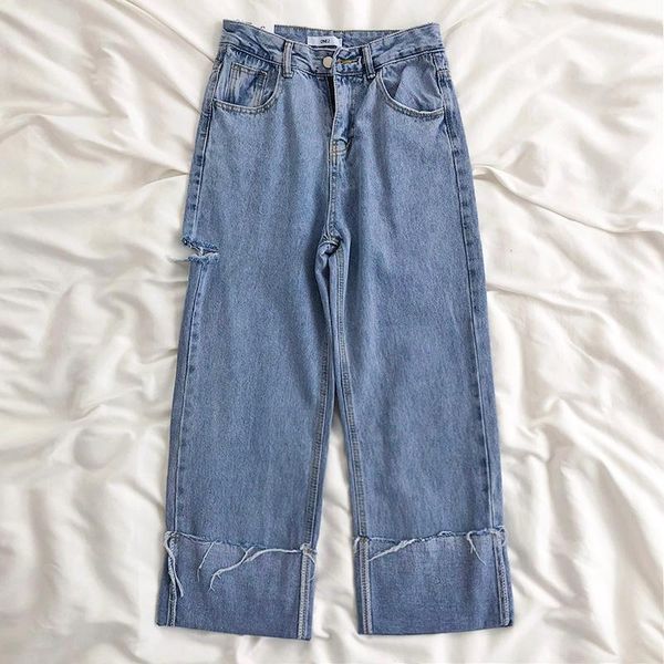 women's pants & capris korean style streetwear wide leg female vintage ripped jeans women trousers harajuku high waist loose denim, Black;white
women's pants & capris korean style streetwear wide leg female vintage ripped jeans women trousers harajuku high waist loose denim, Black;white