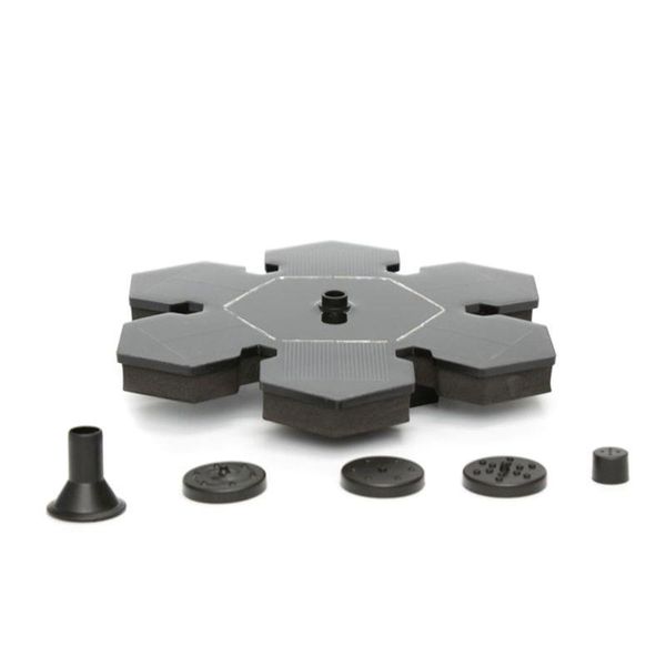 garden decorations hx5f snowflake shape miniature floating solar fountain pond monocrystalline panel