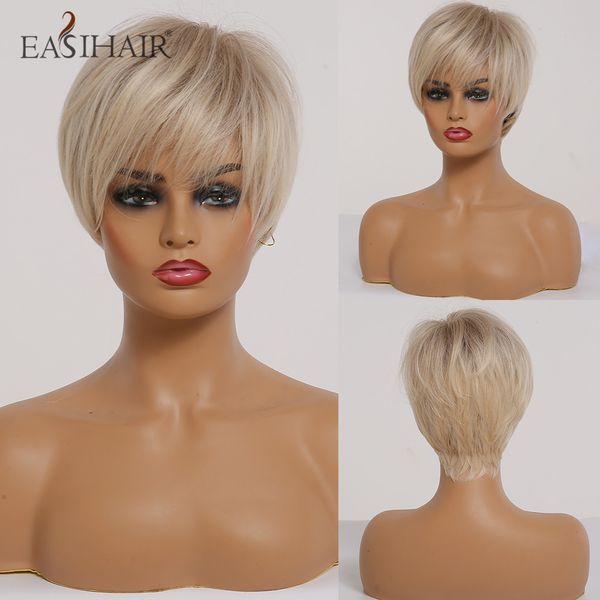 short women synthetic wigs ombre blonde wigs layered hairstyle natural hair cosplay daily wigs heat resistant full, Black
short women synthetic wigs ombre blonde wigs layered hairstyle natural hair cosplay daily wigs heat resistant full, Black