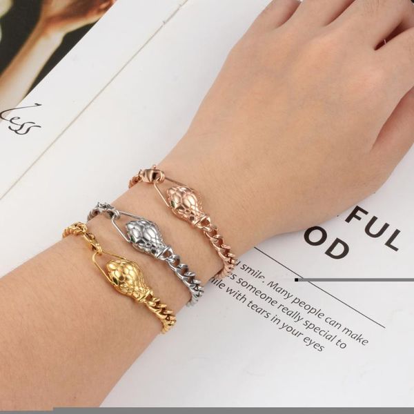 bangle carvort snake design stainless steel chain bracelet rose gold bracelets jewelry gift for women, Black
bangle carvort snake design stainless steel chain bracelet rose gold bracelets jewelry gift for women, Black