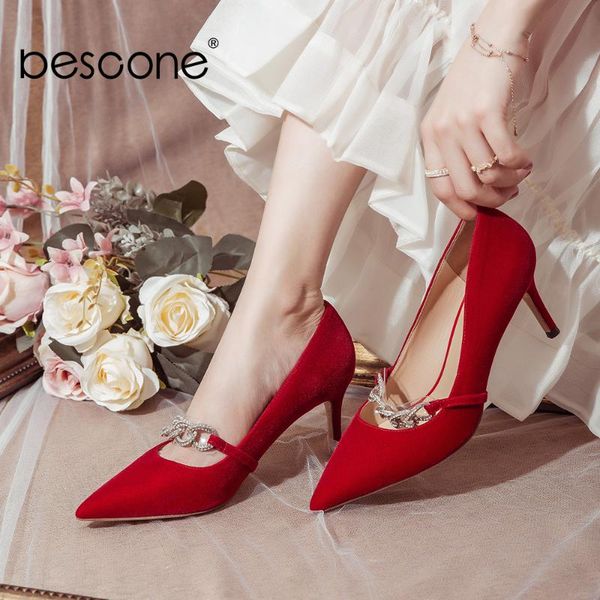 women shoes pumps high heels red basic thin elegant pointed toe wedding crystal chain lady woman 2021 bm878 dress, Black
women shoes pumps high heels red basic thin elegant pointed toe wedding crystal chain lady woman 2021 bm878 dress, Black