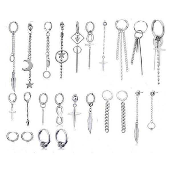 dangle & chandelier 24pcs huggie hoop earring stainless steel hinged feather drop earrings, Silver
dangle & chandelier 24pcs huggie hoop earring stainless steel hinged feather drop earrings, Silver