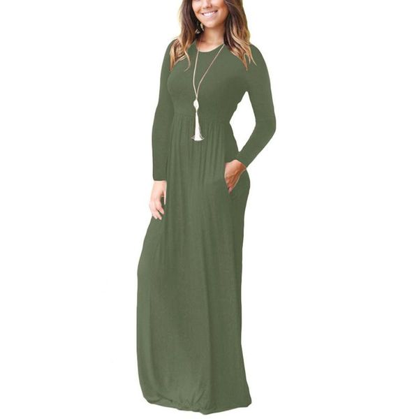 casual dresses long sleeve dress women 2021 autumn solid color pleated maxi round neck high waist slim fit vestidos, Black;gray
casual dresses long sleeve dress women 2021 autumn solid color pleated maxi round neck high waist slim fit vestidos, Black;gray
