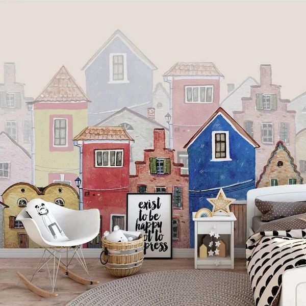 custom po mural self adhesive wallpaper kids room city building cartoon hand painted house bedroom wall decoration waterproof wallpapers
custom po mural self adhesive wallpaper kids room city building cartoon hand painted house bedroom wall decoration waterproof wallpapers