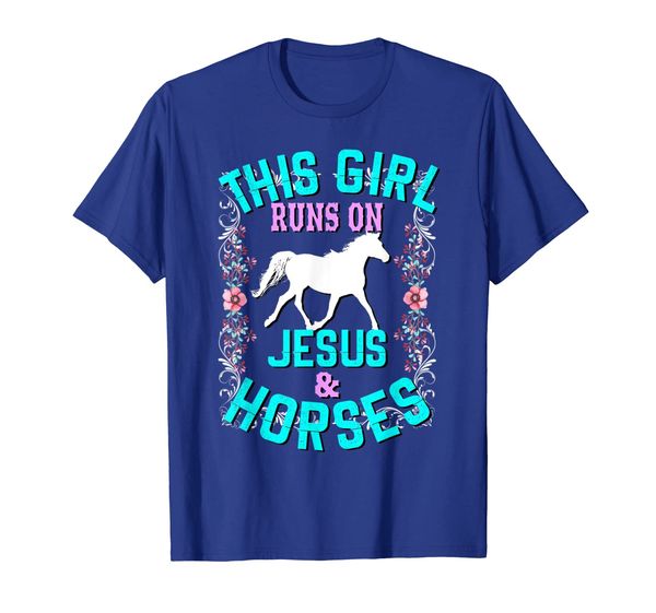 this girl runs on jesus horses t shirt women girls gift, White;black 
this girl runs on jesus horses t shirt women girls gift, White;black