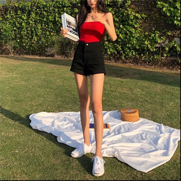 shorts womens short women all match trendy simple single button pockets korean style daily leisure solid ladies retro high waist, White;black
shorts womens short women all match trendy simple single button pockets korean style daily leisure solid ladies retro high waist, White;black