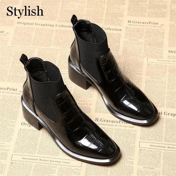 boots platform women square heel femmes bottes solid fashion slip on elastic ladies shoes short plush women's ankle winter, Black
boots platform women square heel femmes bottes solid fashion slip on elastic ladies shoes short plush women's ankle winter, Black