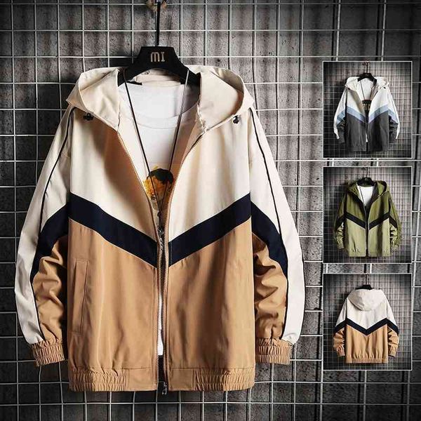 hip hop streetwear jackets men autumn patchwork hooded neutral windbreaker casual loose thin jacket zipper coat stripe jackets 210603, Black
hip hop streetwear jackets men autumn patchwork hooded neutral windbreaker casual loose thin jacket zipper coat stripe jackets 210603, Black