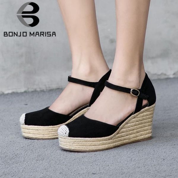 dress shoes bonjomarisa brand straw platform sandals natural suede heels women summer high wedges woman, Black
dress shoes bonjomarisa brand straw platform sandals natural suede heels women summer high wedges woman, Black
