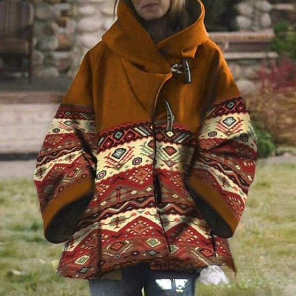 women's jackets 2021 winter printed long sleeve hooded jacket trend, Black;brown
women's jackets 2021 winter printed long sleeve hooded jacket trend, Black;brown