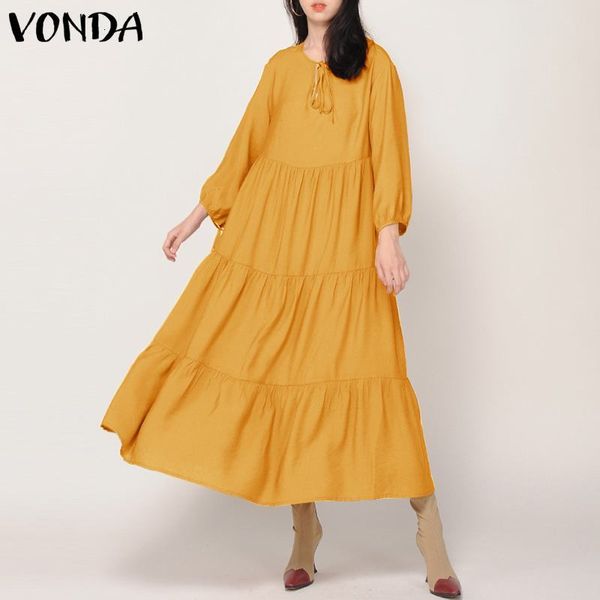 dresses ladies women sundress vonda 2021 spring summer robe femme casual solid long party dress vestidos s-5xl, Black;gray
dresses ladies women sundress vonda 2021 spring summer robe femme casual solid long party dress vestidos s-5xl, Black;gray