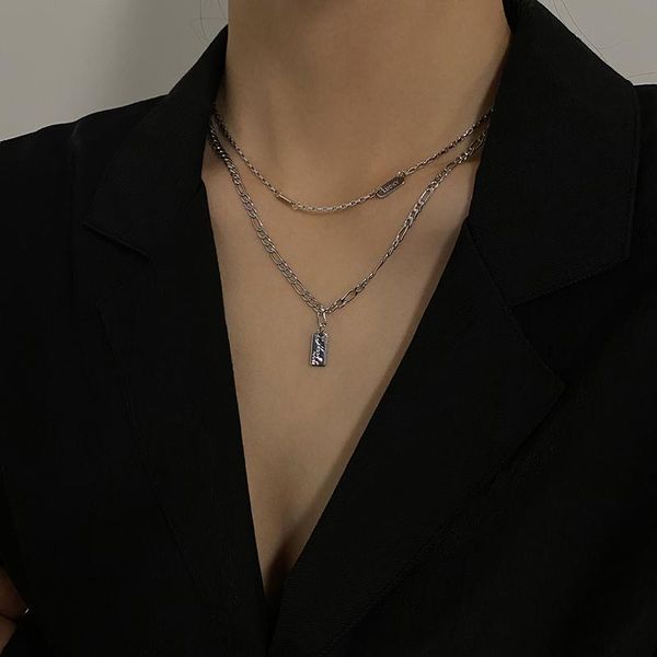 chokers korean vintage layered necklace for womens cuban link choker cute stainless steel chain square pendant fashion jewelry 2021, Golden;silver
chokers korean vintage layered necklace for womens cuban link choker cute stainless steel chain square pendant fashion jewelry 2021, Golden;silver